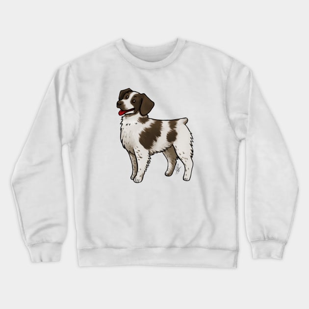 Dog - Brittany - Liver and White Crewneck Sweatshirt by Jen's Dogs Custom Gifts and Designs